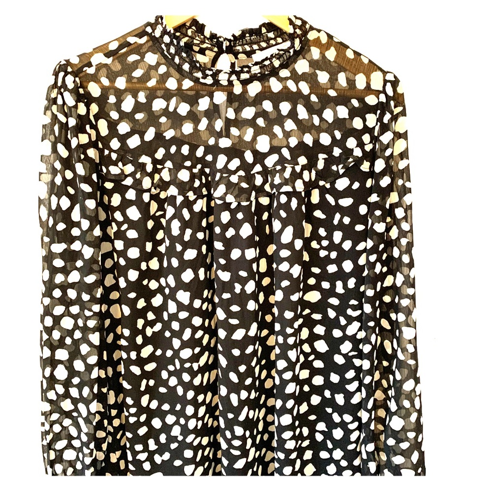 Loft Mock Neck Blouse